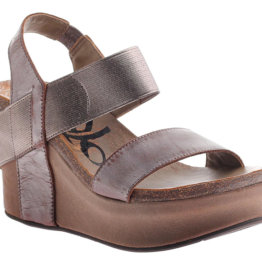 OTBT Brown Wedge Sandals with Cork Platform